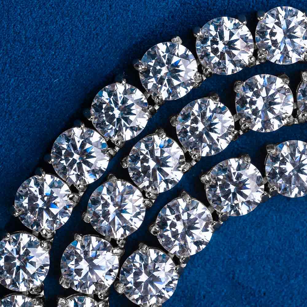 VVS Jewelry Moissanit-Tenniskette | 14 Karat Gold und 925er Sterlingsilber | Funkelnder Luxus für Männer und Frauen