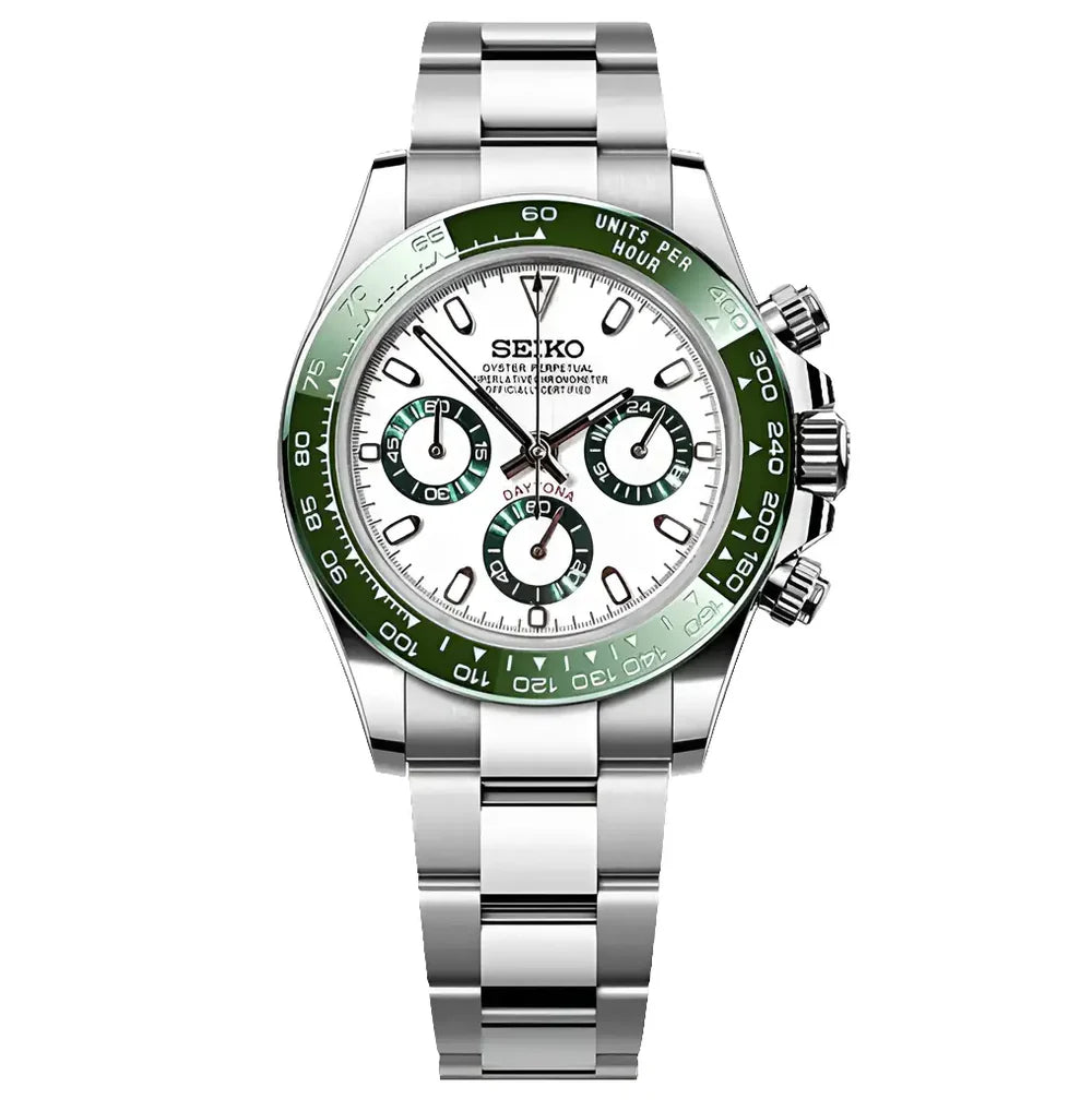 Seiko Mod Daytona White Hulk