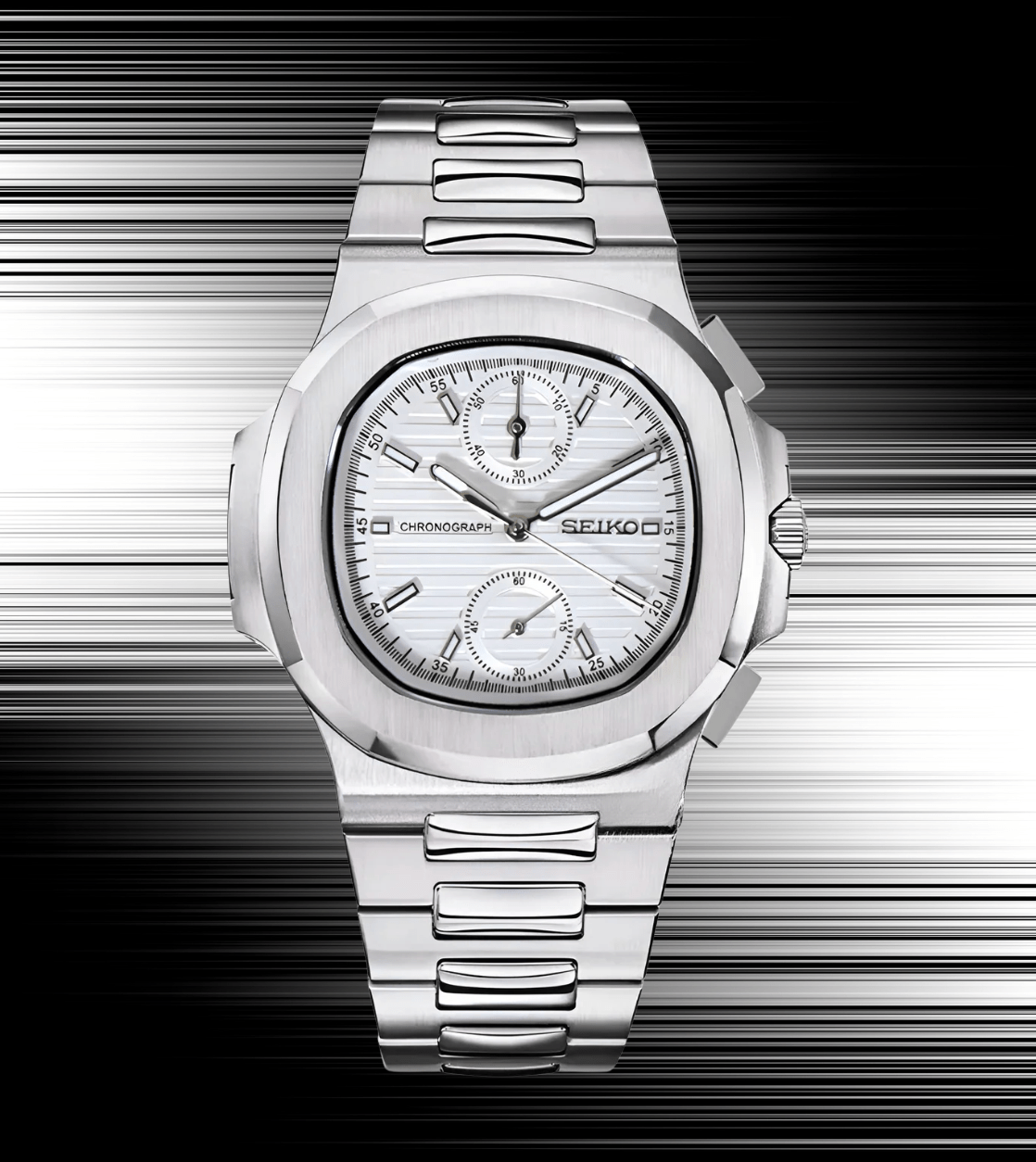 SEIKO MOD NAUTILUS | STEEL CHRONO WHITE