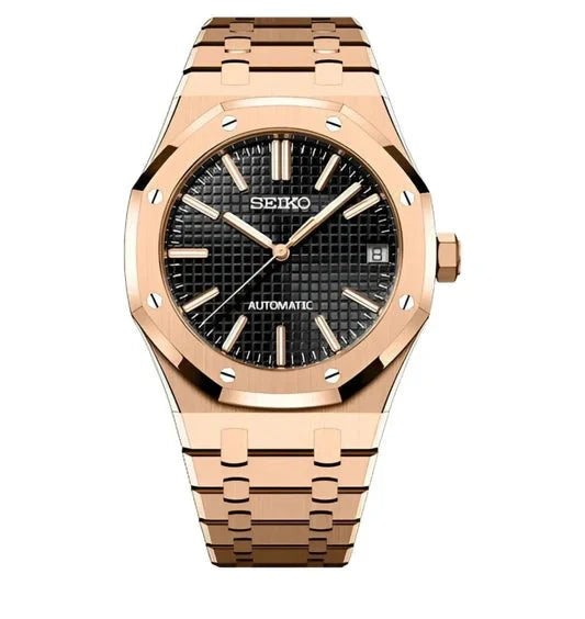 Seiko Mod Royal Oak | Rose Gold - TWTwatches
