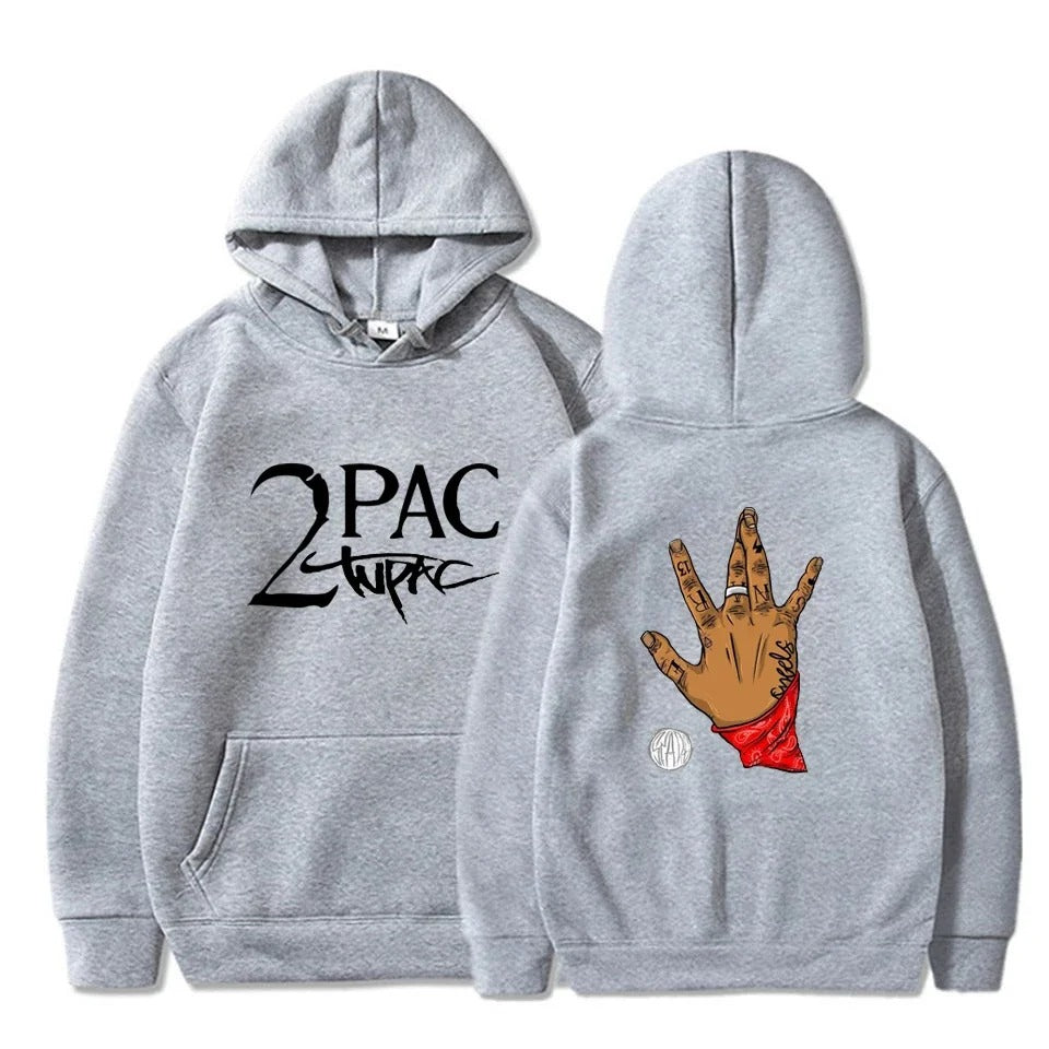 Gangsta 2Pac Winter Herbst 90er Jahre Grafik Hoodies