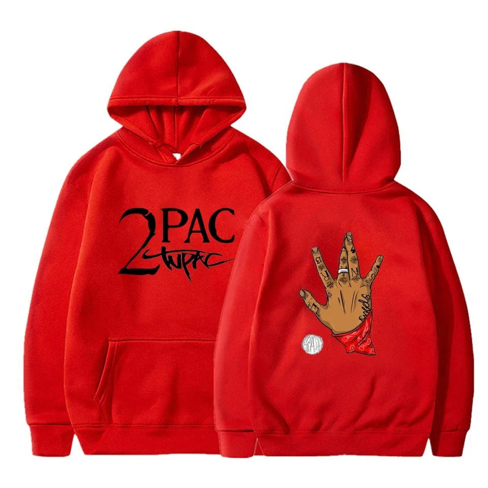 Gangsta 2Pac Winter Herbst 90er Jahre Grafik Hoodies