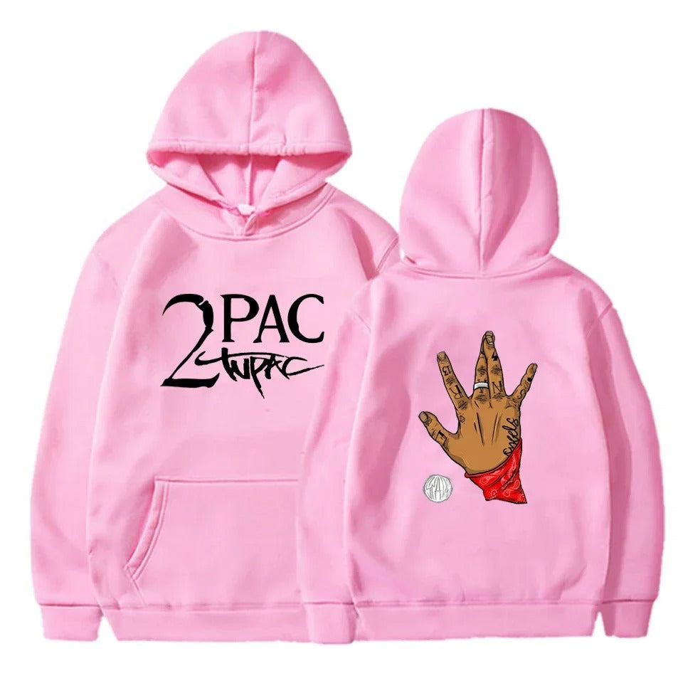 Gangsta 2Pac Winter Herbst 90er Jahre Grafik Hoodies