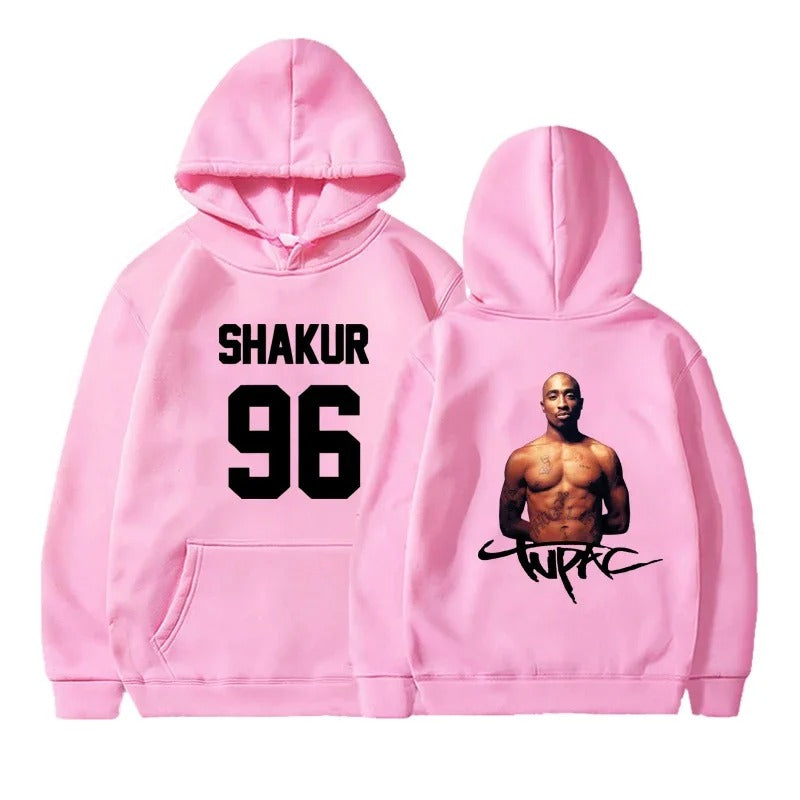 Gangsta 2Pac Winter Herbst 90er Jahre Grafik Hoodies