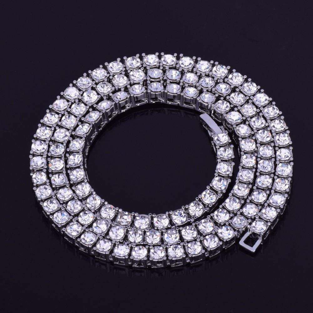 VVS Jewelry hip hop jewelry 200000162 3mm 14k Gold Plated Mens Tennis Chain