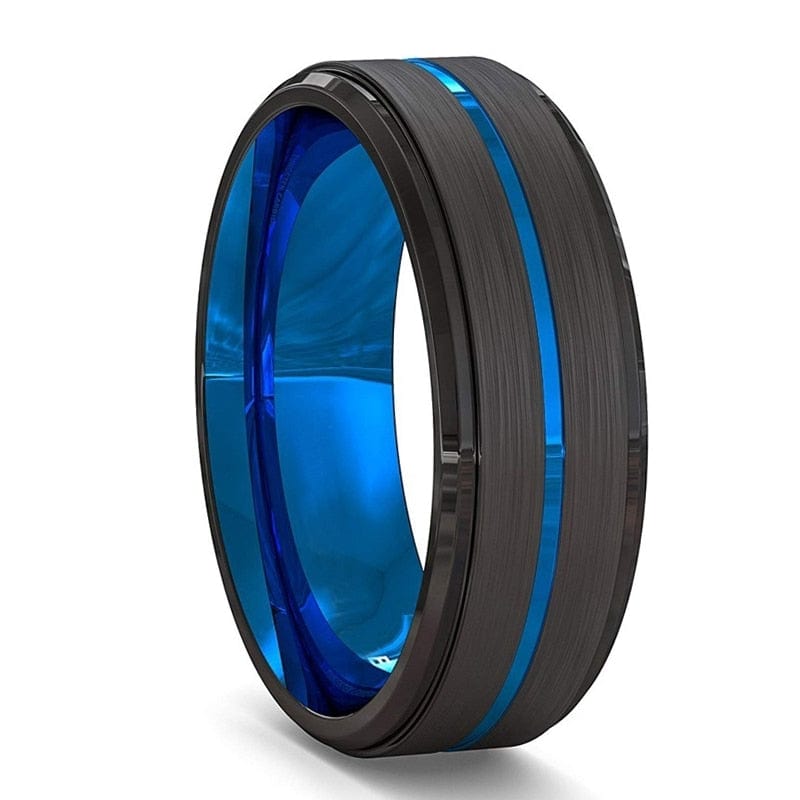 VVS Jewelry hip hop jewelry 8MM Tungsten Carbide Ring Matte Finish Beveled Polished Edge Comfort Fit