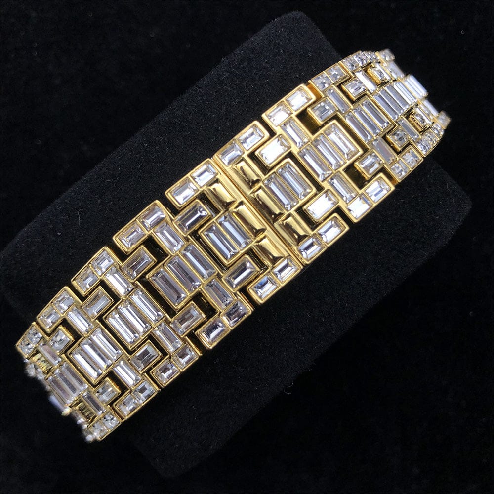 VVS Jewelry hip hop jewelry Iced Men's Mechanical Baguette Watch