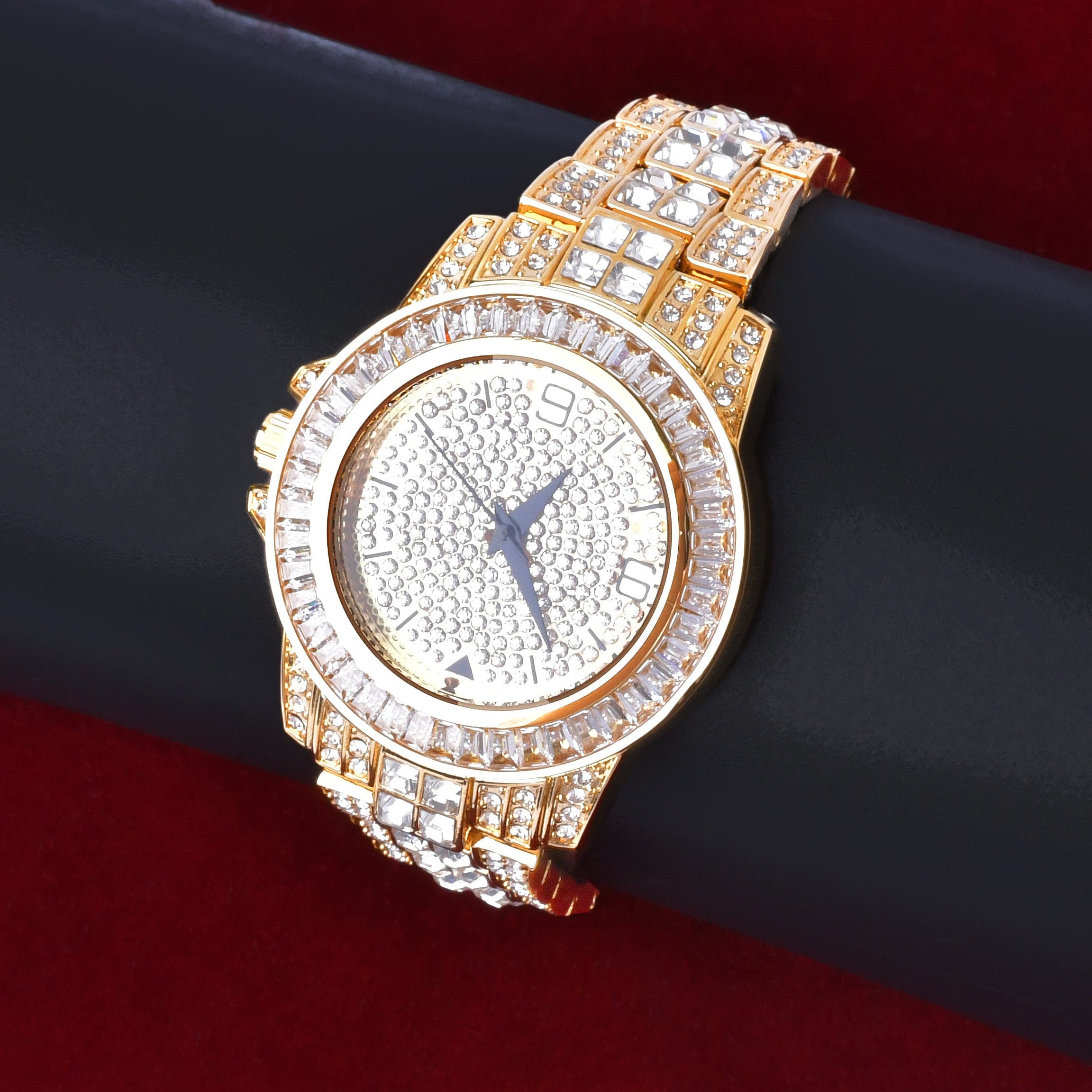 VVS Jewelry hip hop jewelry Iced Out Blizzard Baguette Watch