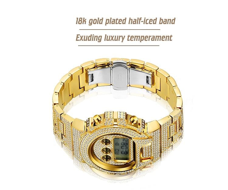 VVS Jewelry hip hop jewelry Iced Out G-Shock Style Digital Watch