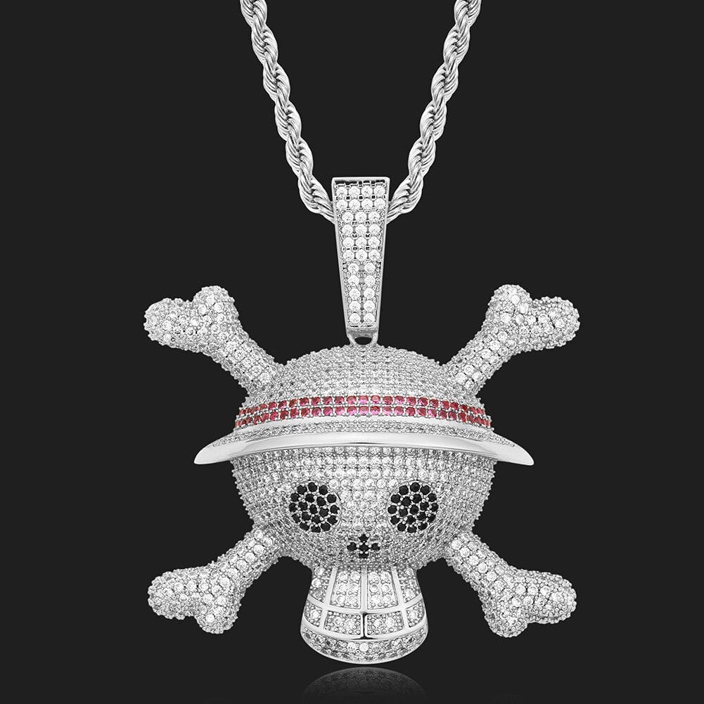 VVS Jewelry hip hop jewelry King Crossbone Pirate Skull Pendant