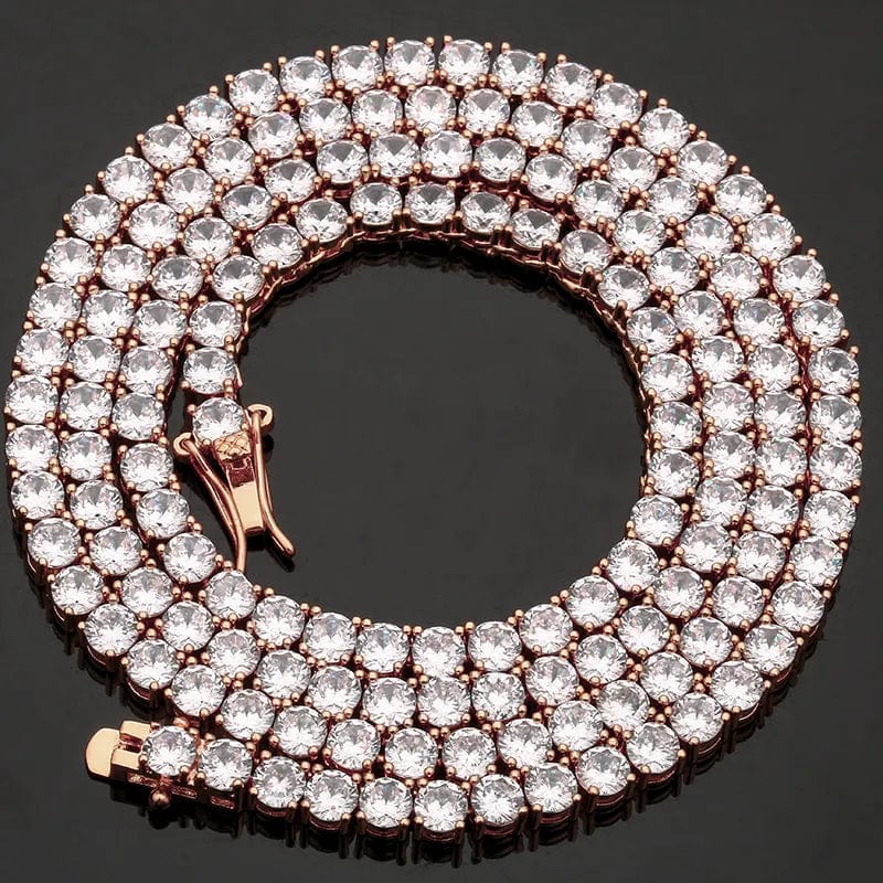 VVS Jewelry Moissanit-Tenniskette | 14 Karat Gold und 925er Sterlingsilber | Funkelnder Luxus für Männer und Frauen