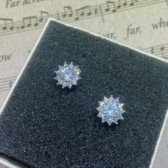 VVS Jewelry hip hop jewelry Style 1 VVS Jewelry Classic Silver Stud Earrings