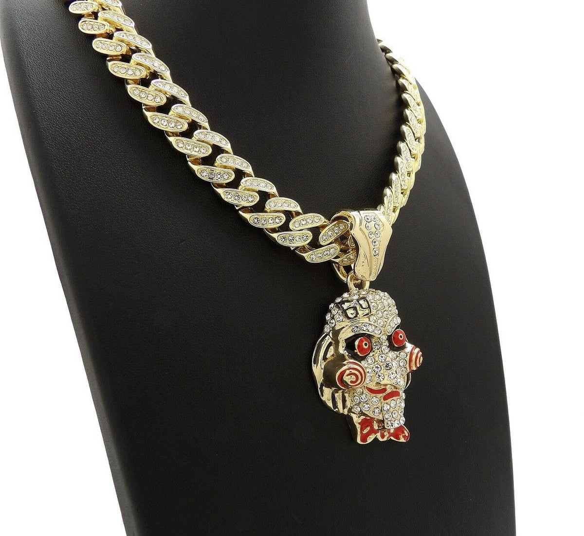 VVS Jewelry hip hop jewelry Tekashi 69 Gold Jigsaw Cuban Pendant Chain