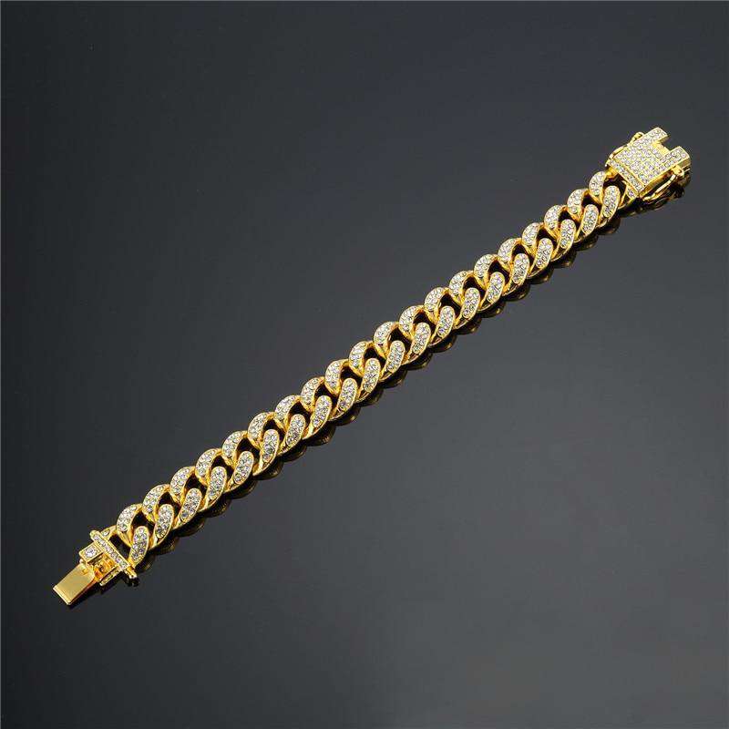 VVS Jewelry hip hop jewelry VVS Jewelry 18k Gold Plated Cuban Bracelet