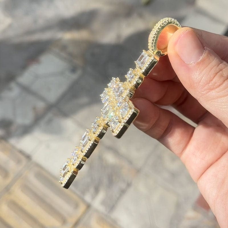 VVS Jewelry hip hop jewelry VVS Jewelry Bust Down Jesus Piece Cross Pendant