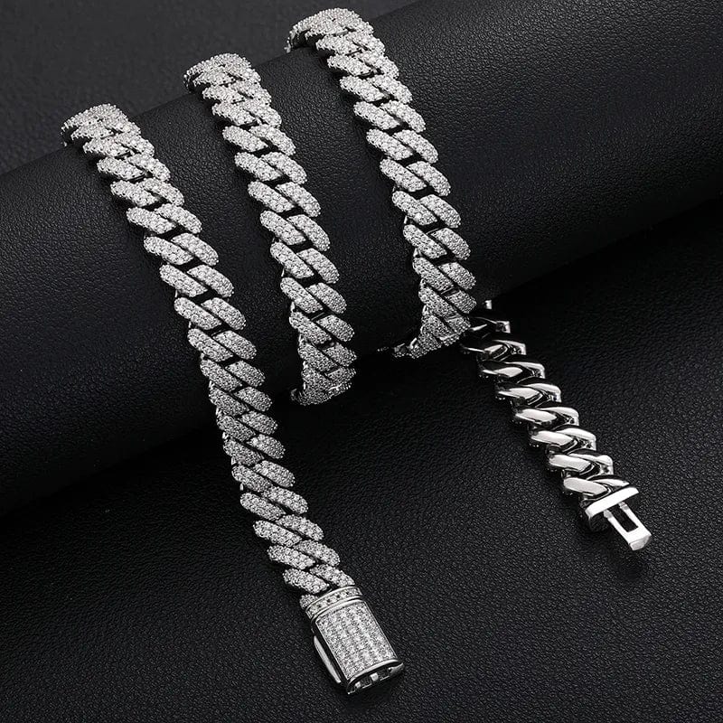 VVS Jewelry hip hop jewelry VVS Moissanite 9mm Miami Prong Cuban Chain