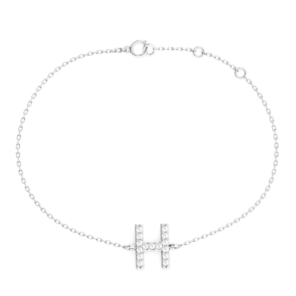 14K Massivgold Armband mit individuellem Initial