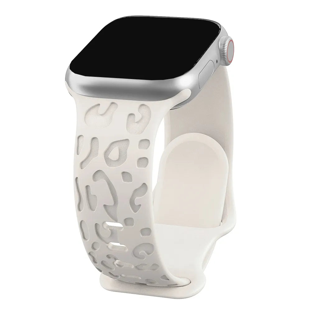 Bracelet en silicone à motif léopard pour Apple Watch