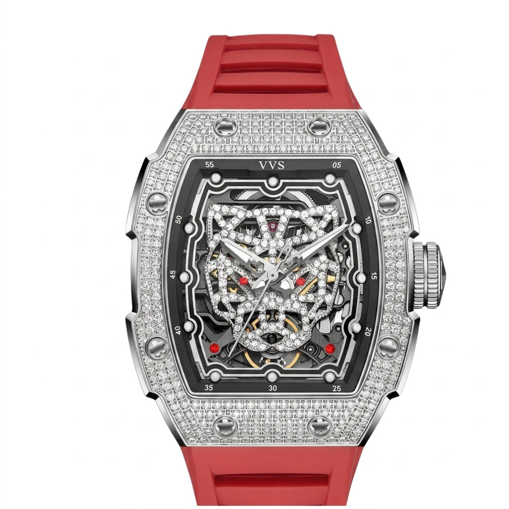 VVS Watches™ Tonneau | Iced Out Skeleton