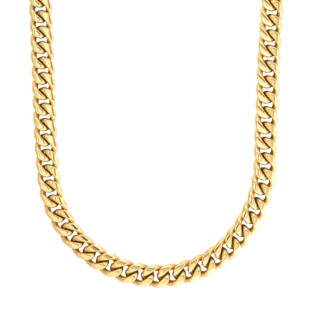 VVS 8mm Gold Cuban Link Chain