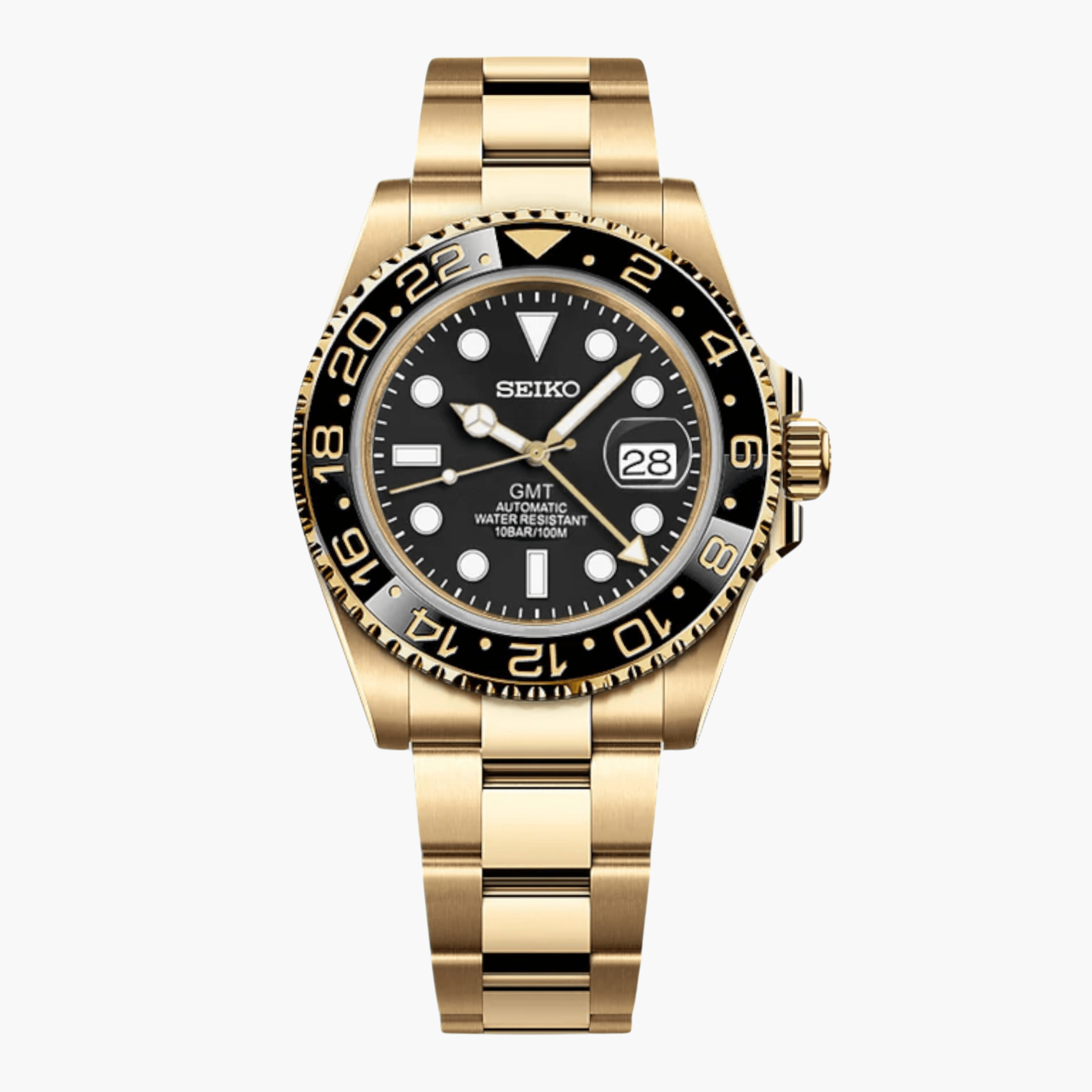 Seiko Mod GMT - Oyster Black Gold