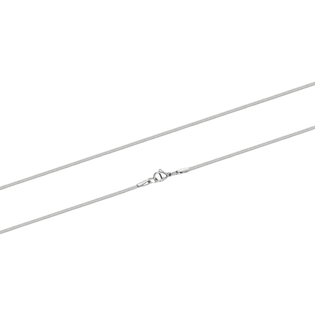 Flat Snake Chain (Silver) - 2mm