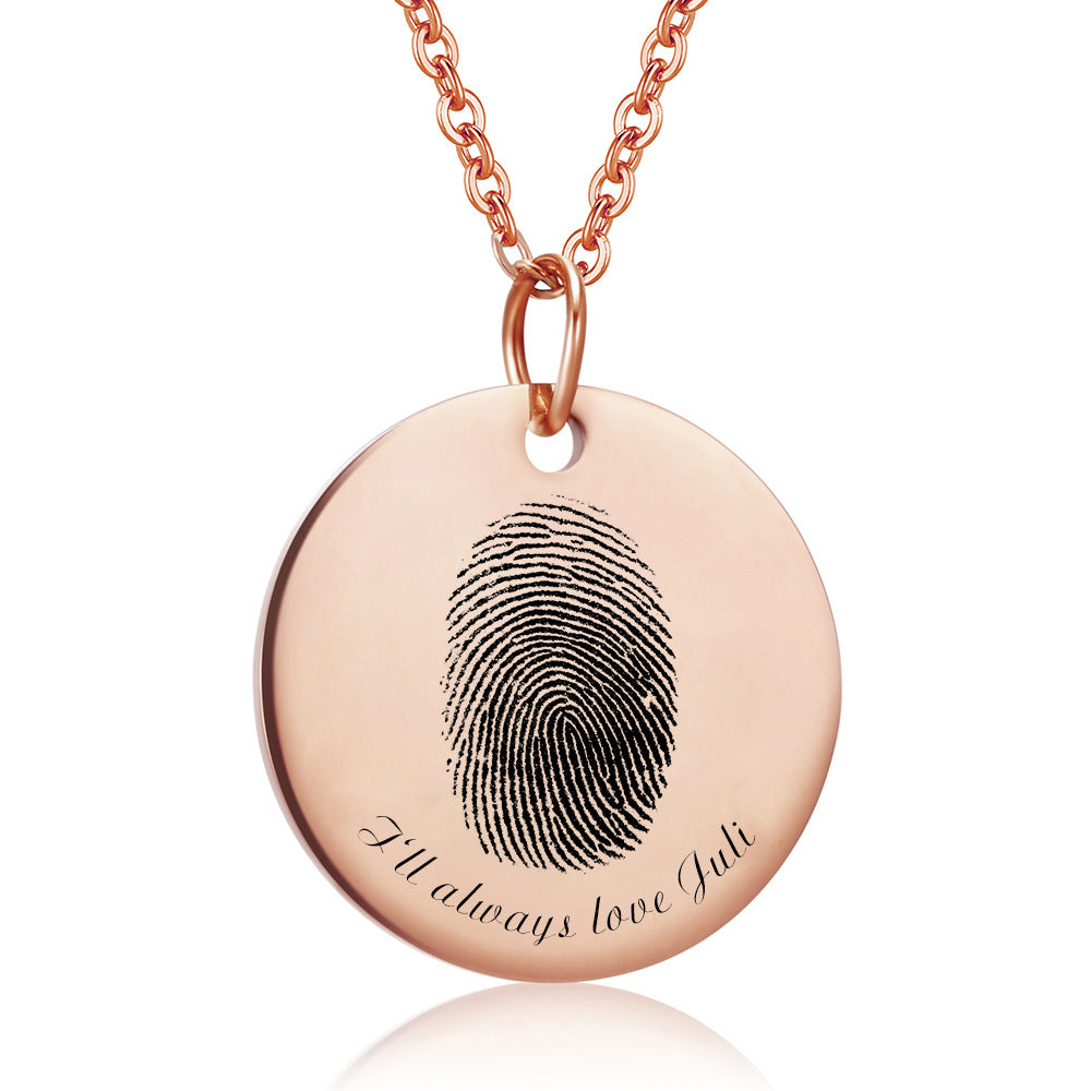 VVS Jewelry Custom Fingerprint Necklace