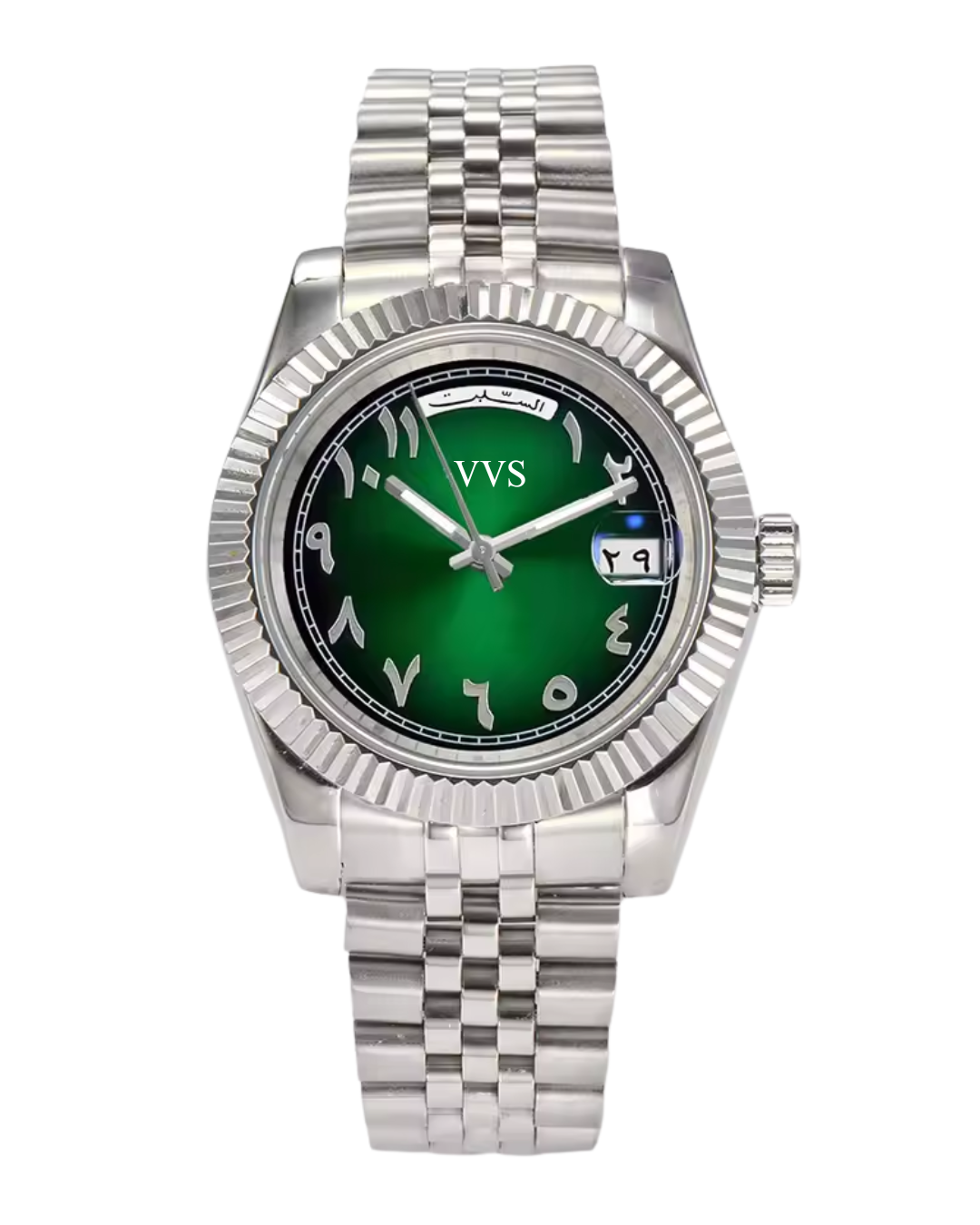 VVS Arabic Datejust | Emerald Green