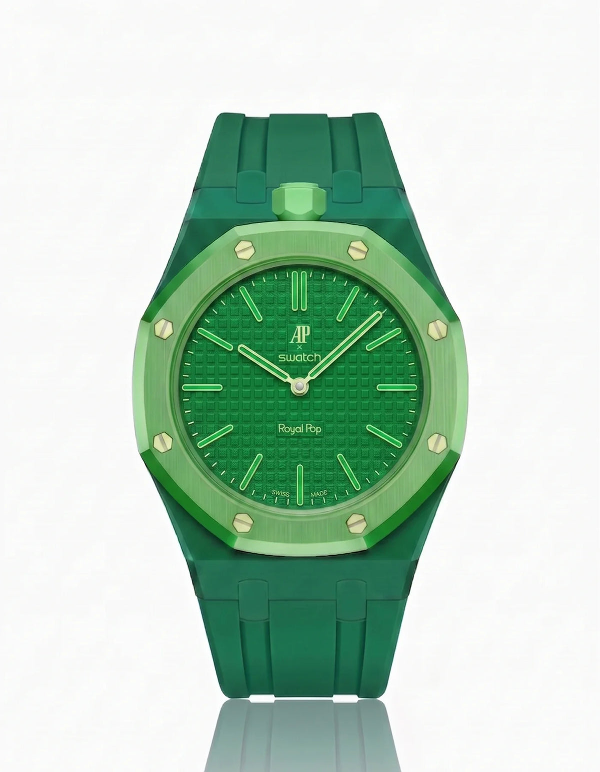 combo::green::rubber-strap-for-ap-x-swatch-royal-pop-green