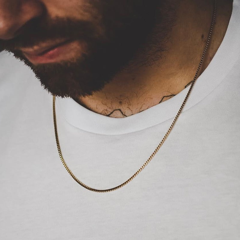 2mm Classic Men's Minimal Box Cuban Chain