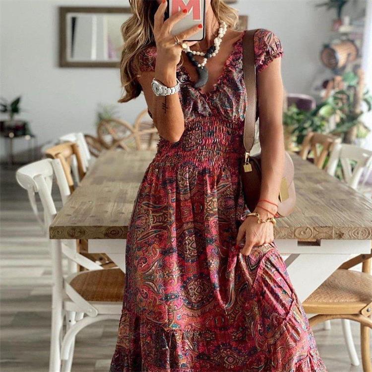 Barbara Printed Maxi Summer Dress