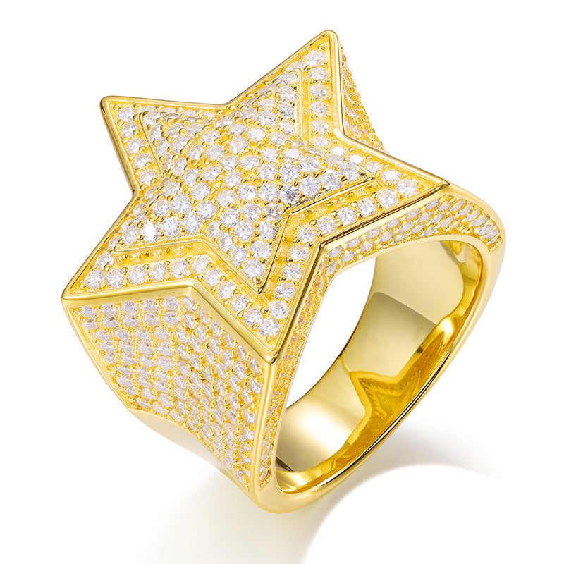 Starboy 925 Sterling Silber Moissanit Ring