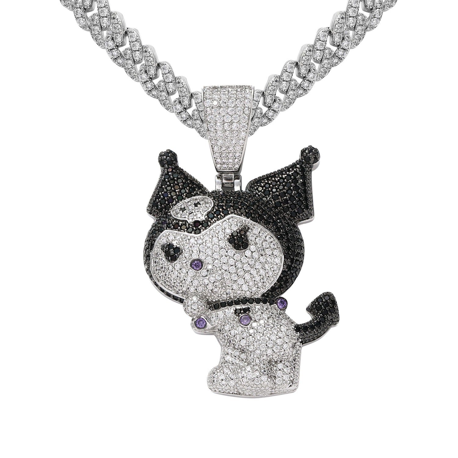 Kuromi Little Devil Anhänger Halskette Rapper Kette