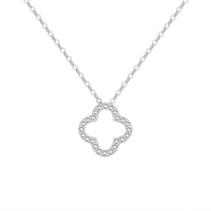 VVS 925 Sterling Silver Moissanite Hollow C Necklace