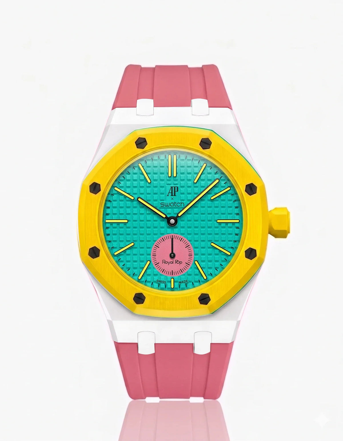 combo::white::rubber-strap-for-ap-x-swatch-royal-pop-otg-pink
