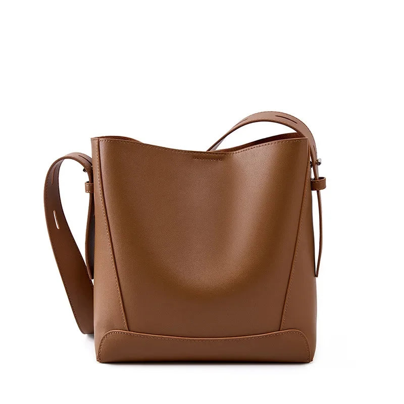 VVS Signature Genuine Leather Bucket Bag