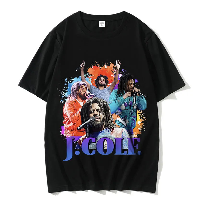 New J. Cole Rapper Vintage Graphic T-Shirt