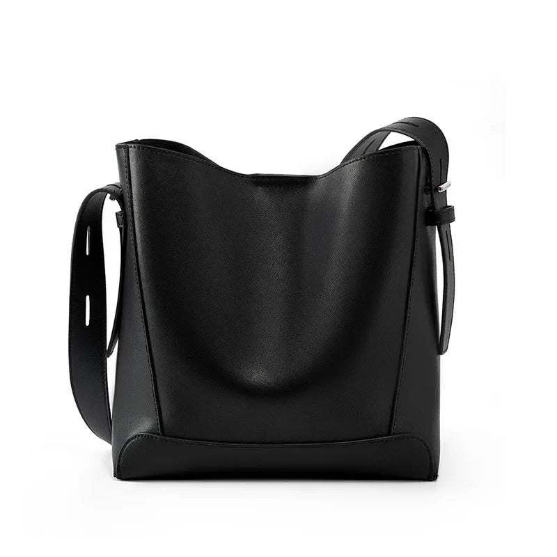 VVS Signature Genuine Leather Bucket Bag