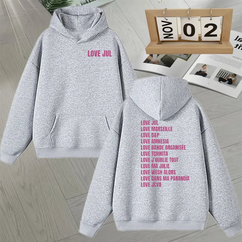 Jul Double-Sided Print Graphic Hoodie