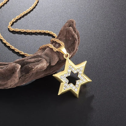 Klassischer Charm-Halskettenanhänger mit Judentum-Amulett