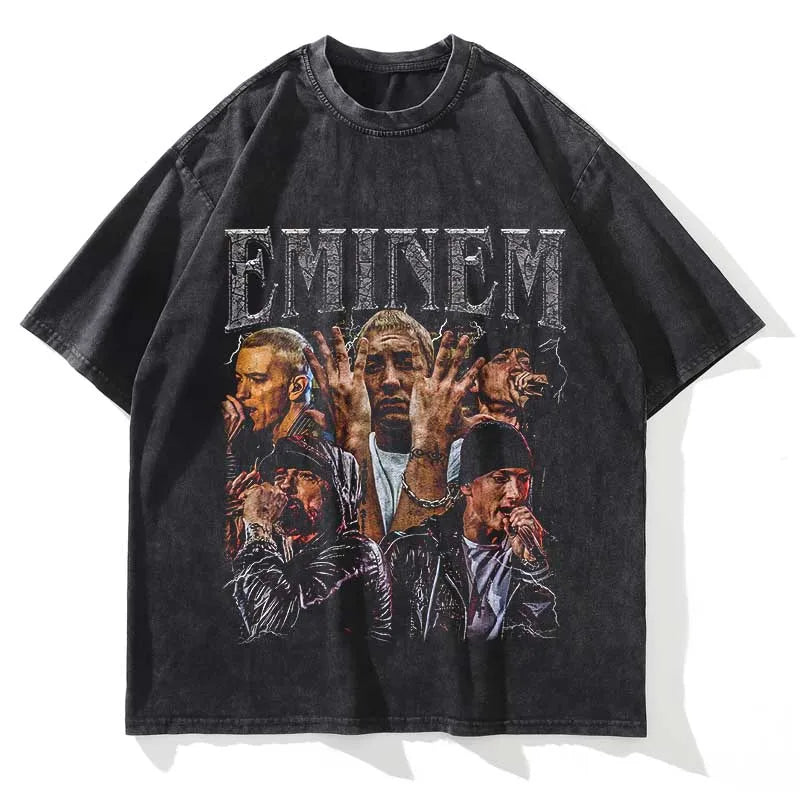 Eminem Vintage Washed Loose Graphic T-Shirt