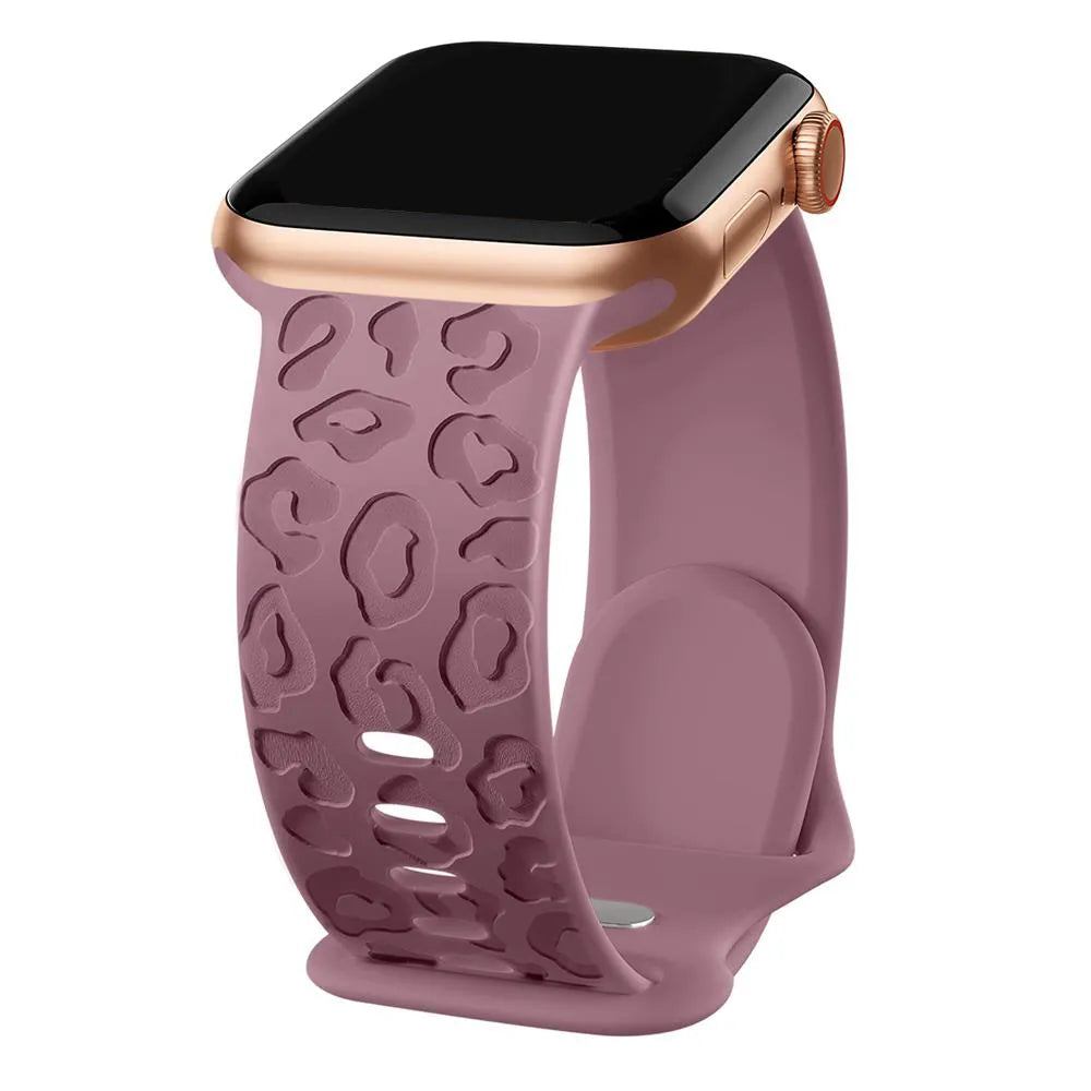 Silikonarmband mit Leopardenmuster für Apple Watch