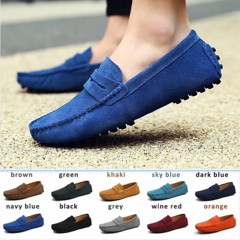 Mason „Blaue“ Freizeit-Loafer aus echtem Leder