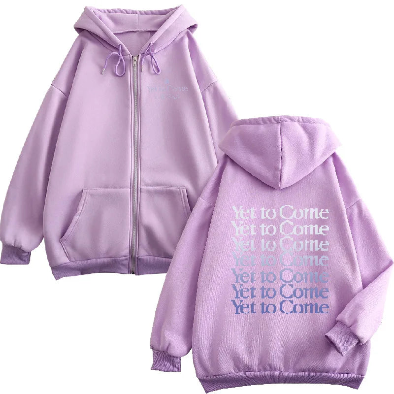 Yet to Come Purple Zip up Hoodie