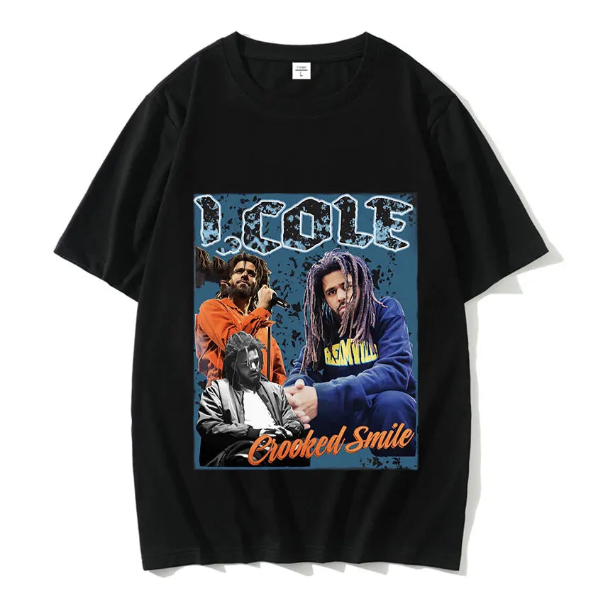 New J. Cole Rapper Vintage Graphic T-Shirt