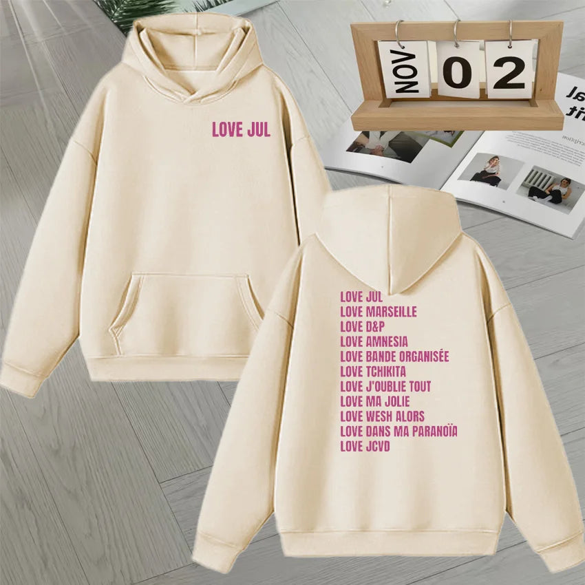 Jul Double-Sided Print Graphic Hoodie