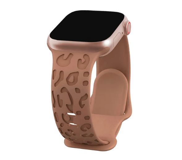 Silikonarmband mit Leopardenmuster für Apple Watch