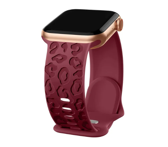 Silikonarmband mit Leopardenmuster für Apple Watch