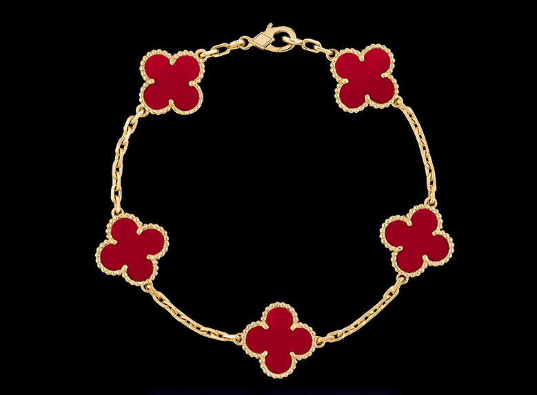 Alhambra-Armband mit Kleeblattmotiv – 18 Karat Gold und 925er Sterlingsilber