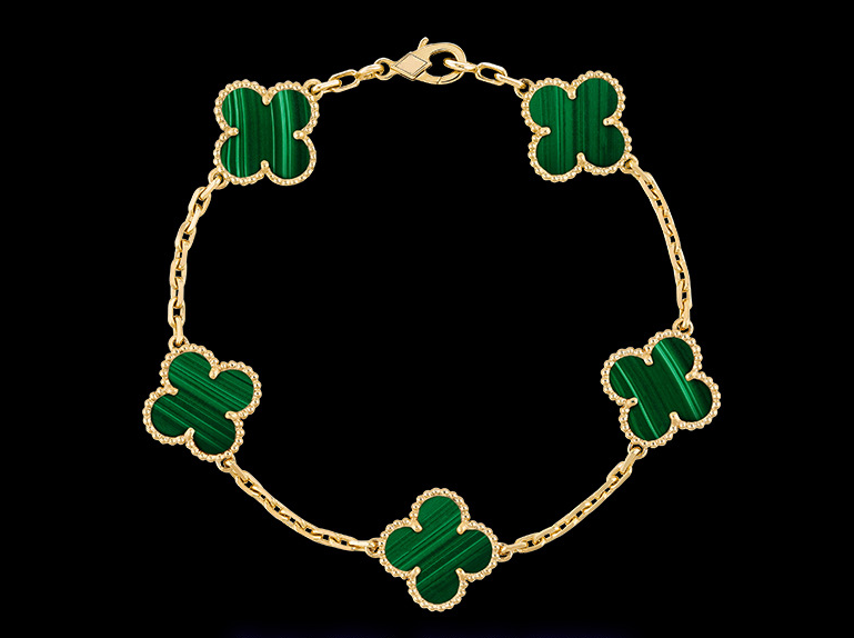 Alhambra-Armband mit Kleeblattmotiv – 18 Karat Gold und 925er Sterlingsilber